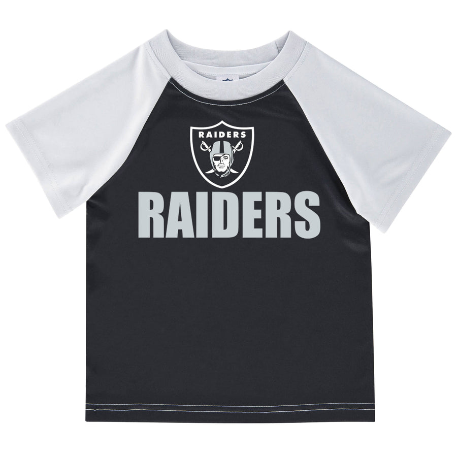 Las Vegas Raiders Toddler Boys Short Sleeve Tee Shirt-Gerber Childrenswear