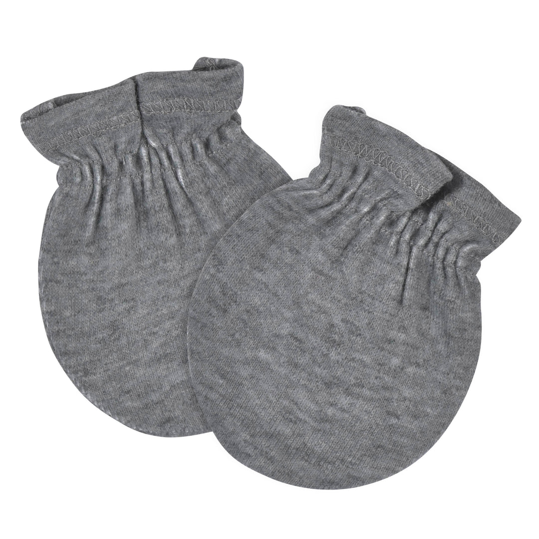 4-Piece Baby Neutral Comfy Stretch Taco Caps & No Scratch Mittens Set-Gerber Childrenswear