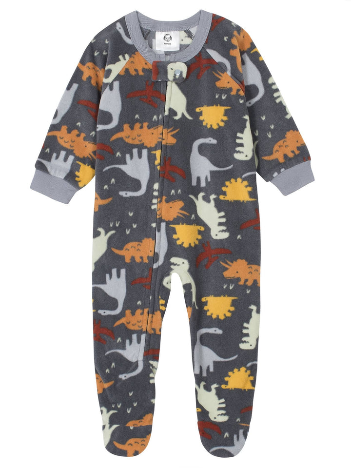 Gerber® 2-Pack Baby Boys Trucks & Dinos Fleece Pajamas-Gerber Childrenswear
