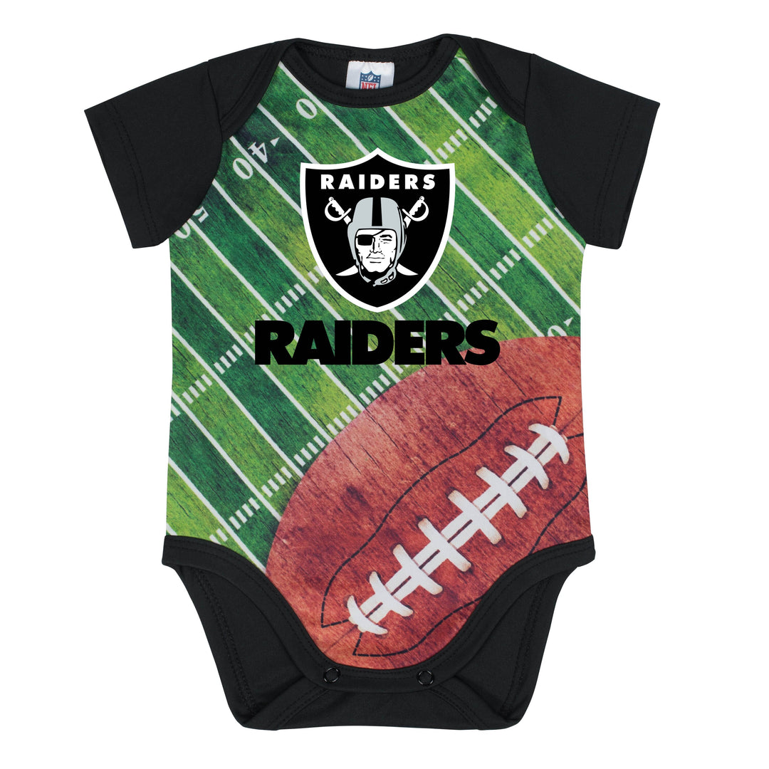 Oakland Raiders Baby Boy Short Sleeve Bodysuit-Gerber Childrenswear