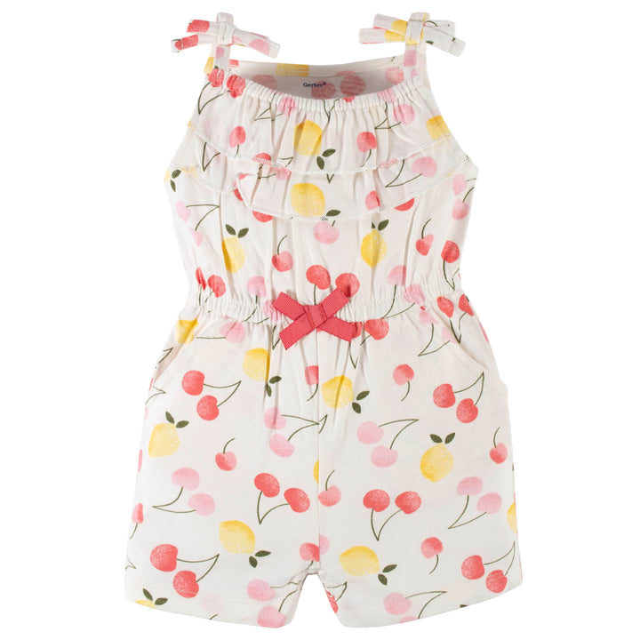 2-Pack Baby & Toddler Girls Cherry Kisses Tank Rompers-Gerber Childrenswear