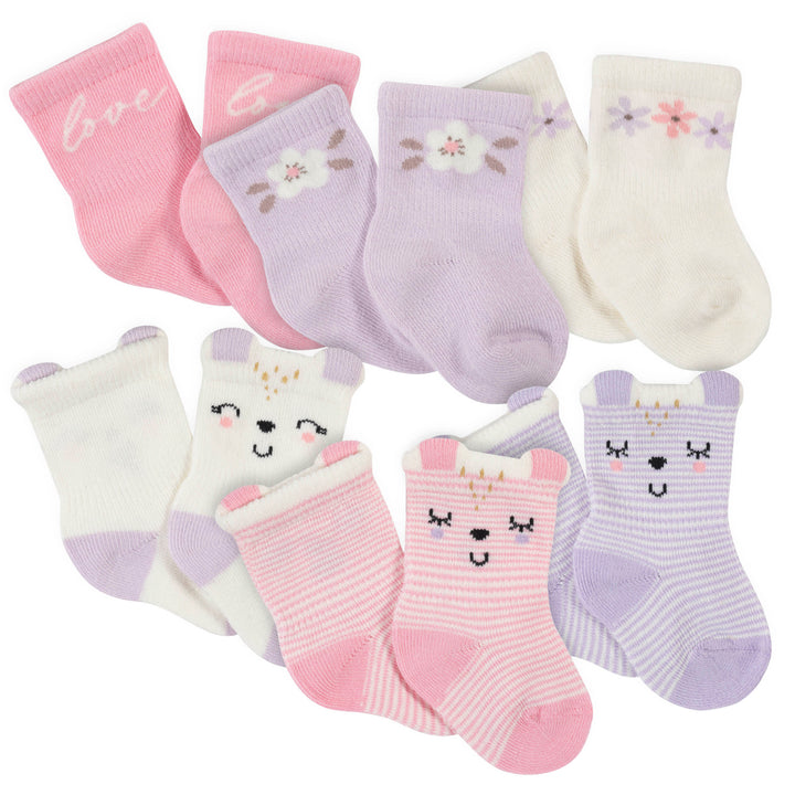 16-Piece Baby Girls Bunny Ballerina Gown, Mitten, Cap, & Sock Set-Gerber Childrenswear