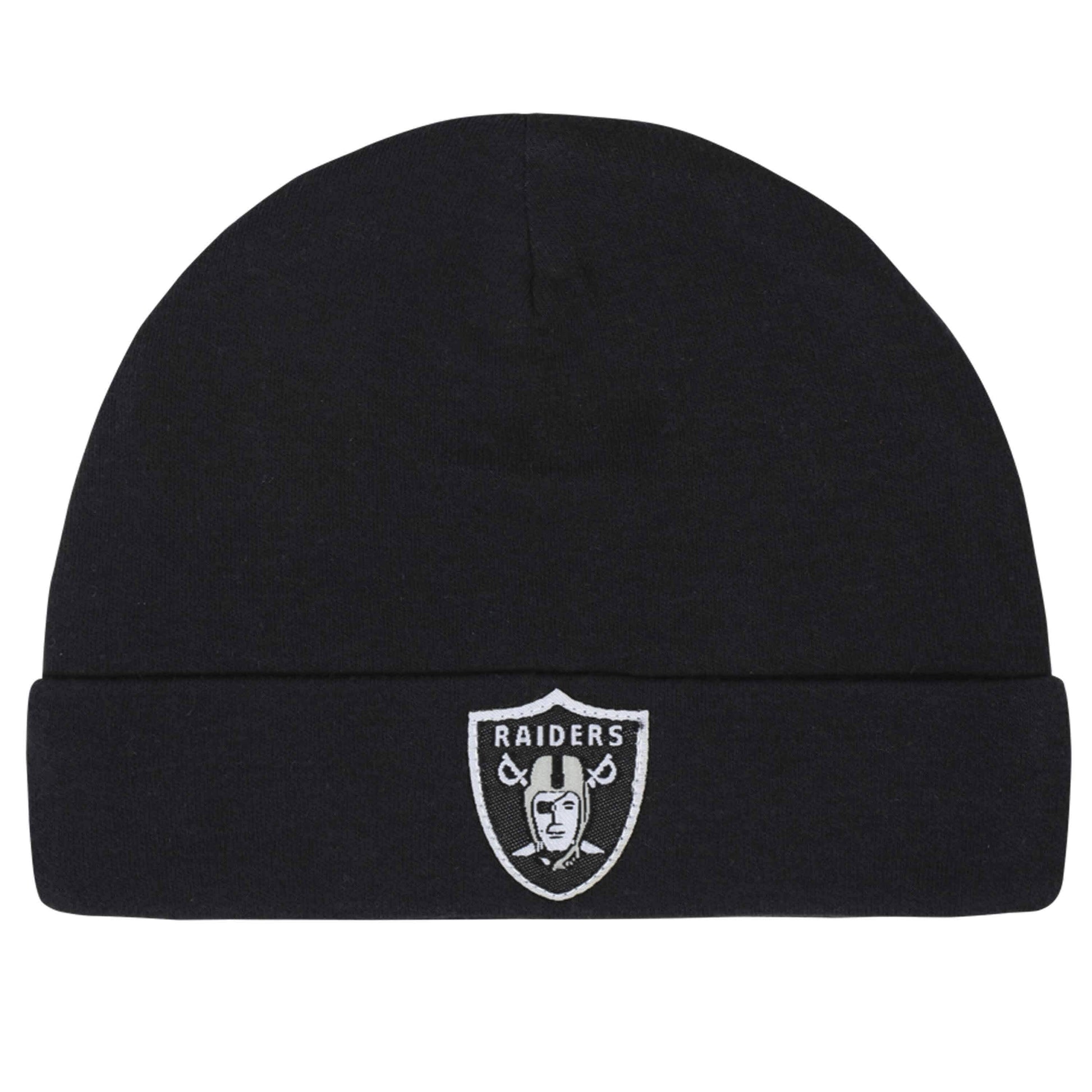 Las Vegas Raiders 3-Piece Baby Boys Bodysuit, Pant, and Cap Set-Gerber Childrenswear