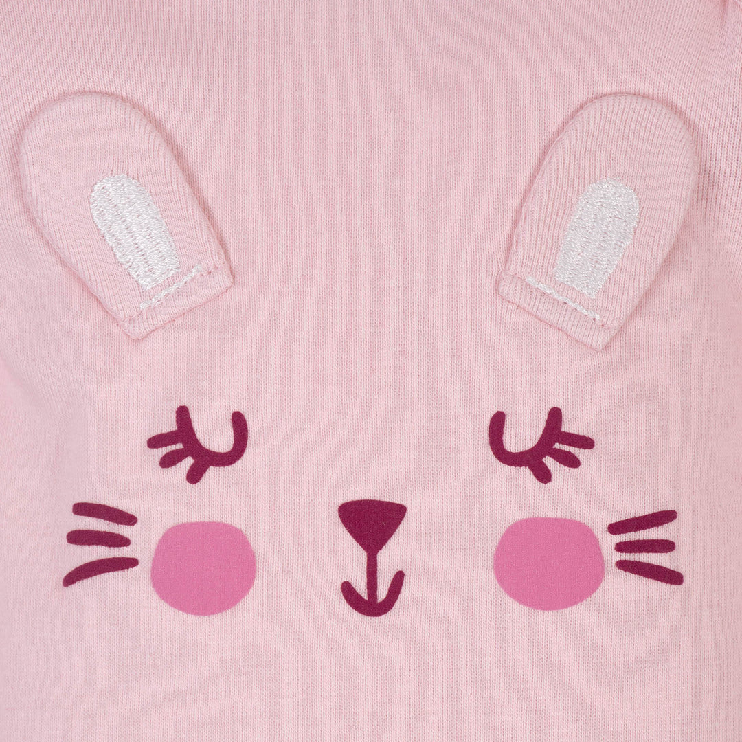 3-Piece Baby Girls Bunny Onesies® Bodysuit, Pant, & Cap Set-Gerber Childrenswear