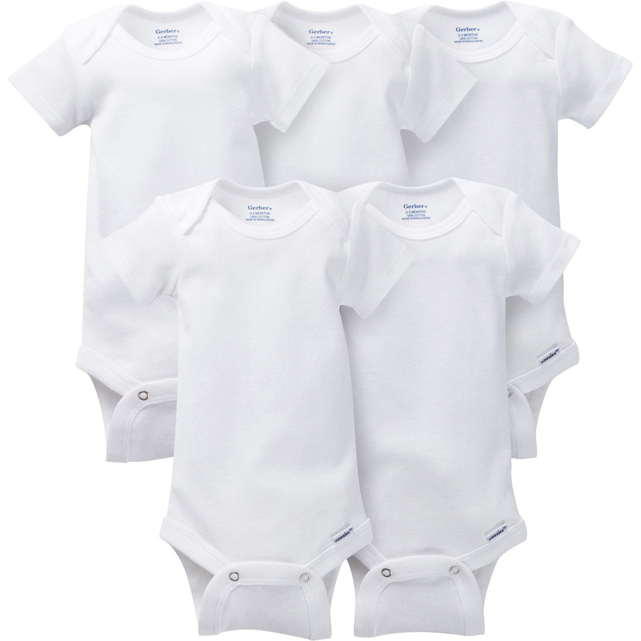 5-Pack Short Sleeve Onesies® Bodysuits-Gerber Childrenswear
