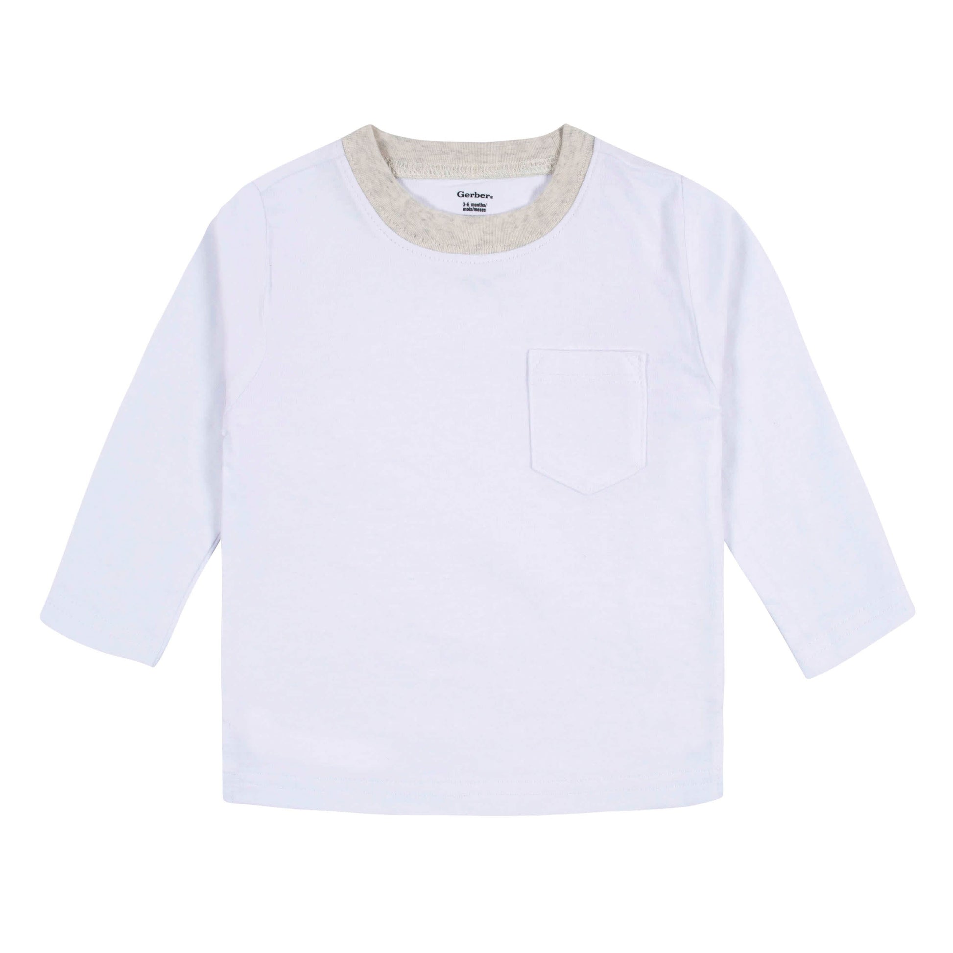 3-Pack Baby & Toddler Boys Royal Blues Long Sleeve Pocket Tees-Gerber Childrenswear