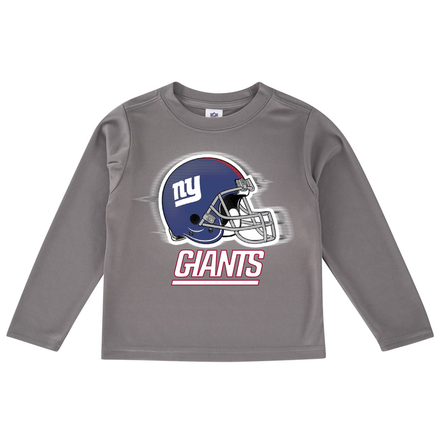 New York Giants Toddler Boys' Long Sleeve Logo Tee-Gerber Childrenswear