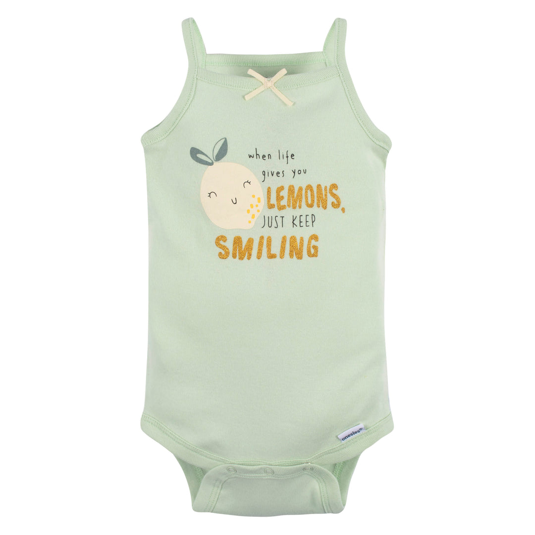Lemon Sleeveless Onesie Girl Infant Girl Lemon Outfit 5-Pack Baby