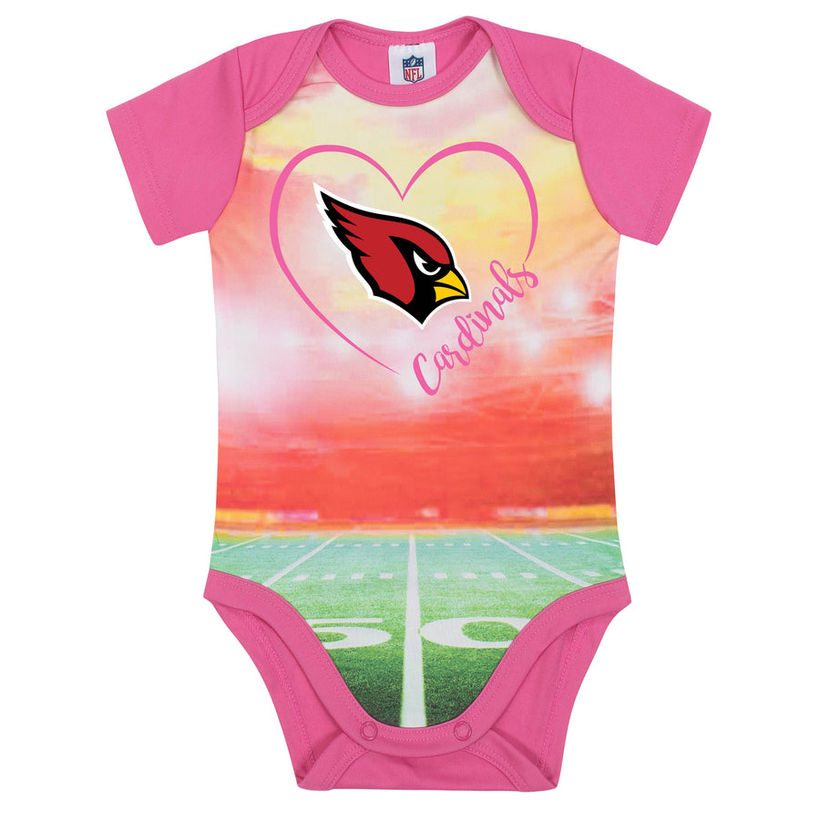 Arizona Cardinals Baby Girl Short Sleeve Bodysuit-Gerber Childrenswear