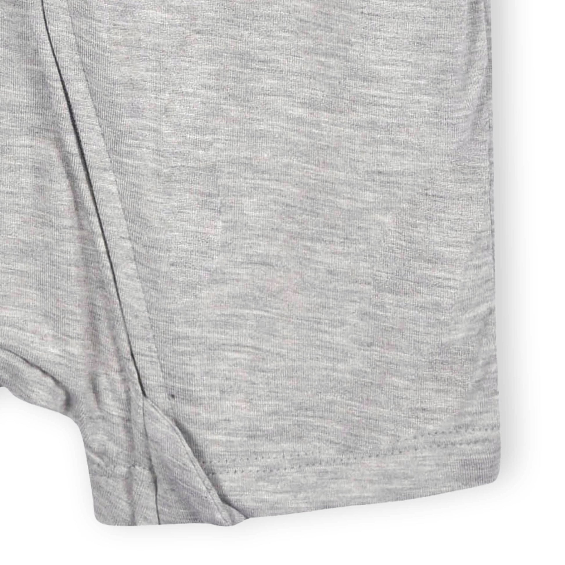 Baby Gray Heather Buttery-Soft Viscose Made from Eucalyptus Snug Fit Romper