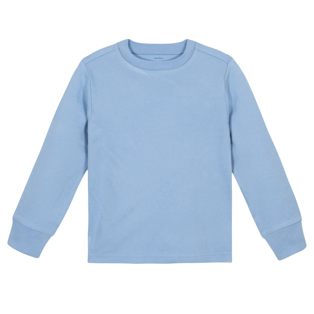 Gerber® Premium Long Sleeve Tee Shirt - Light Blue-Gerber Childrenswear