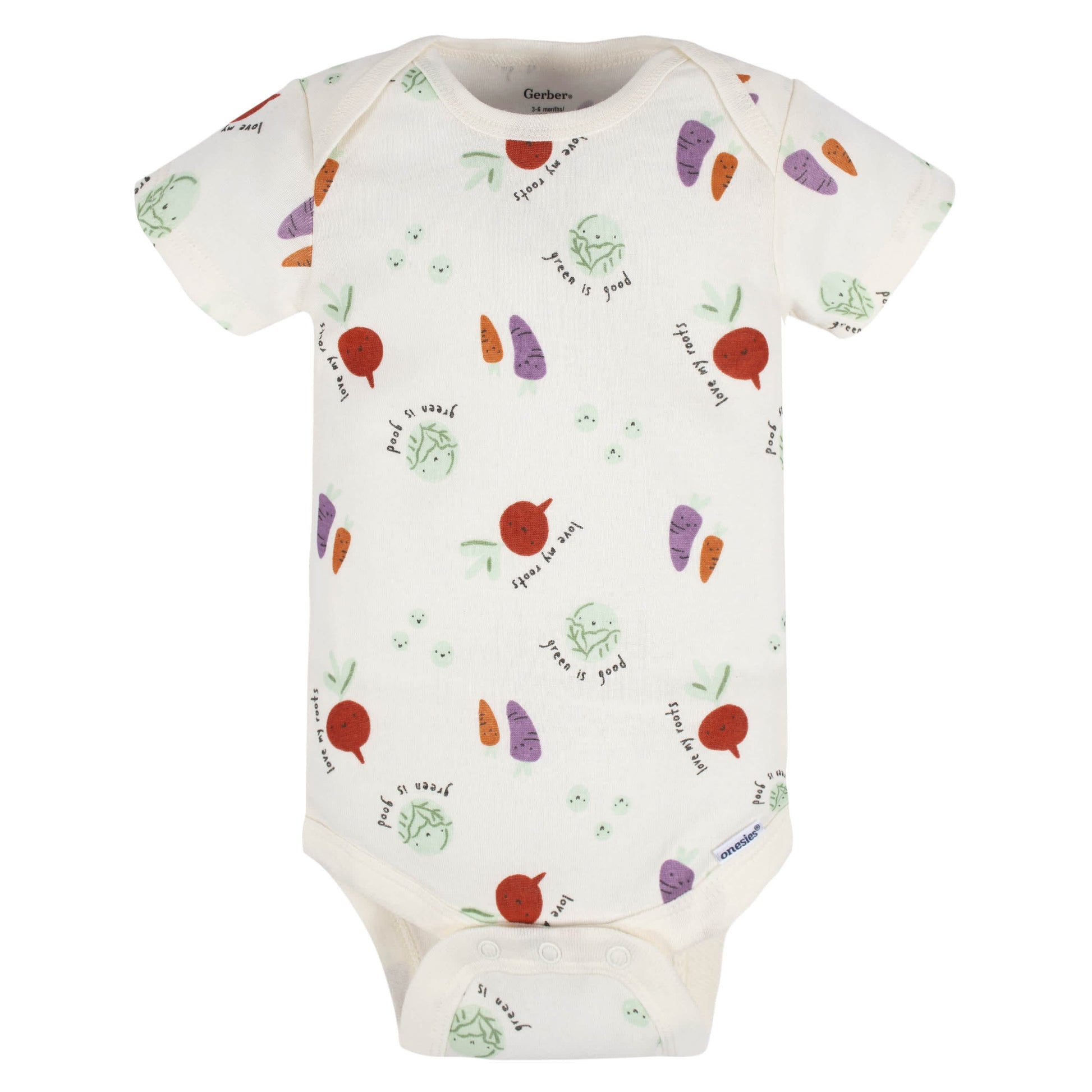 8-Pack Baby Neutral Happy Veggies Onesies® Bodysuits
