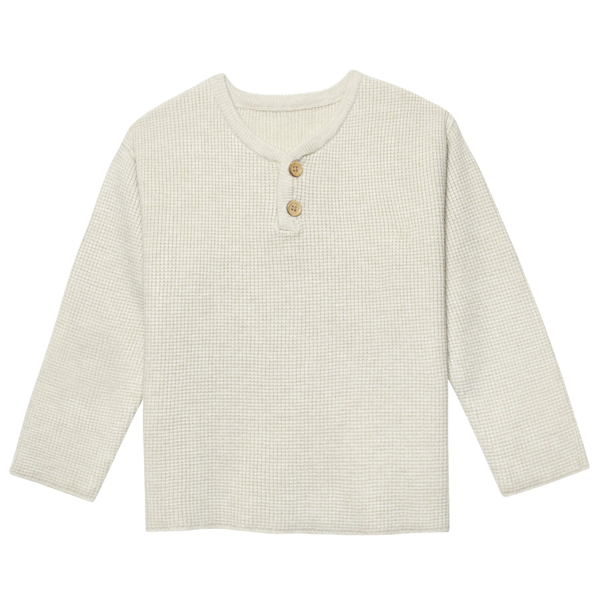 Infant & Toddler Boys Oatmeal Heather Henley Sweater-Gerber Childrenswear