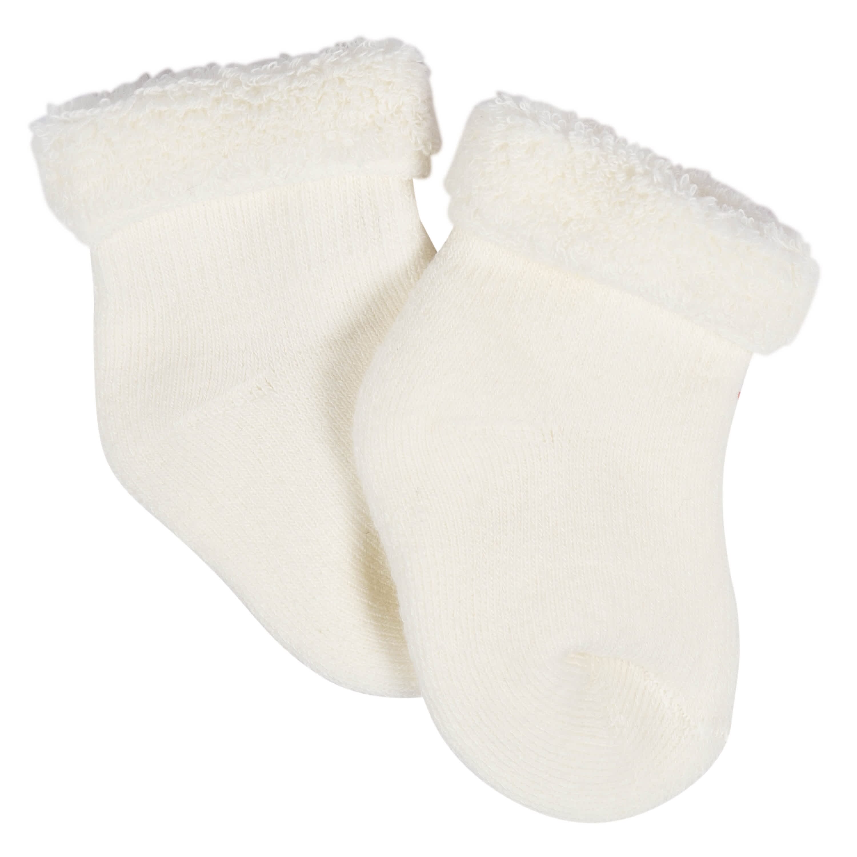 12-Pack Baby Girls Golden Floral Terry Wiggle Proof® Socks