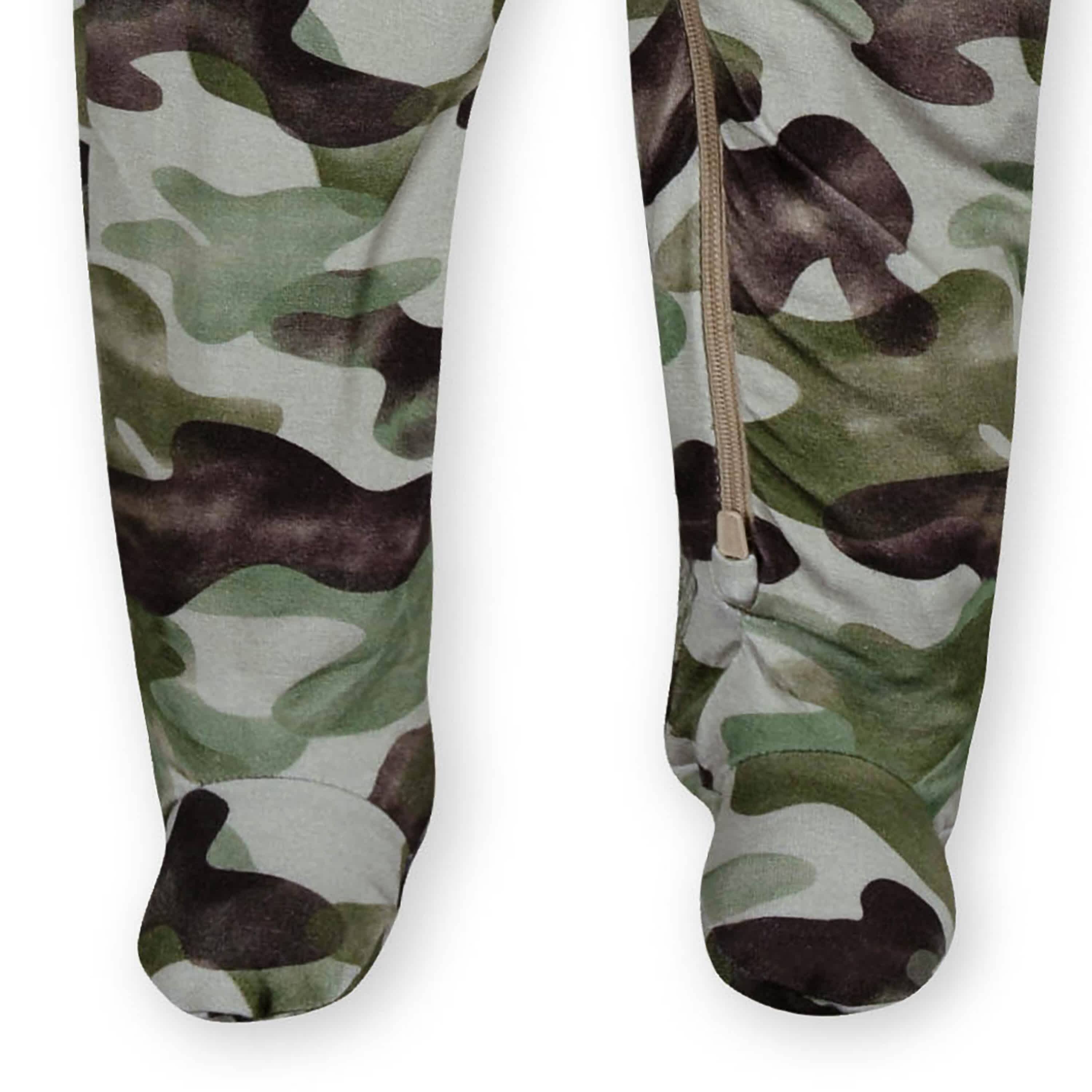 Baby & Toddler Boys Camo Buttery-Soft Viscose Made from Eucalyptus Snug Fit Footed Pajamas