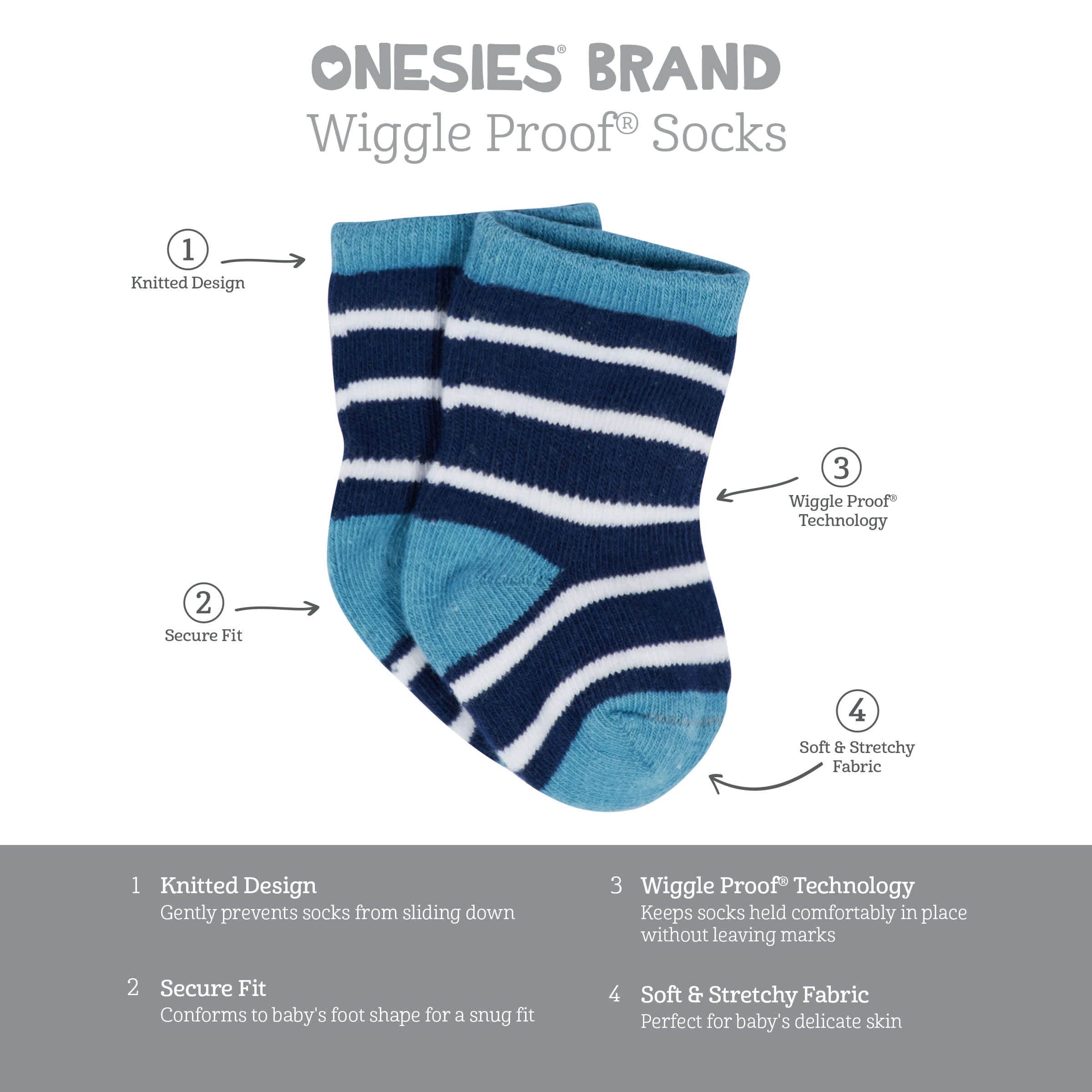 12-Pack Baby & Toddler Boys Construction Zone Jersey Crew Wiggle Proof® Socks