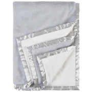 Embroidered Neutral Light Gray Plush Blanket-Gerber Childrenswear