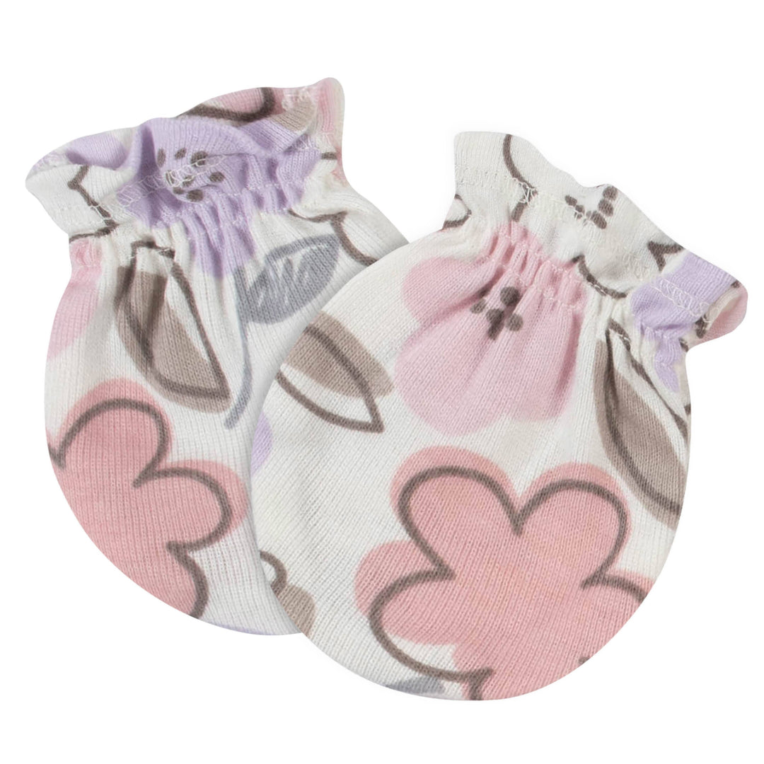 8-Piece Baby Girls Bunny Caps & Mittens Set-Gerber Childrenswear