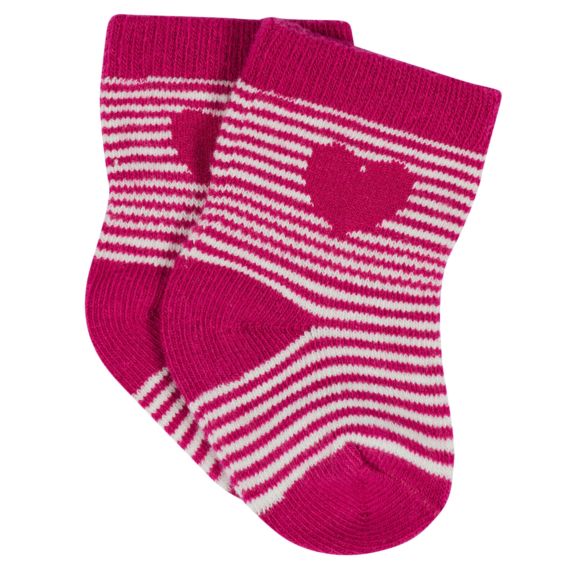 12-Pack Baby & Toddler Girls Floral Fox Jersey Crew Wiggle Proof® Socks