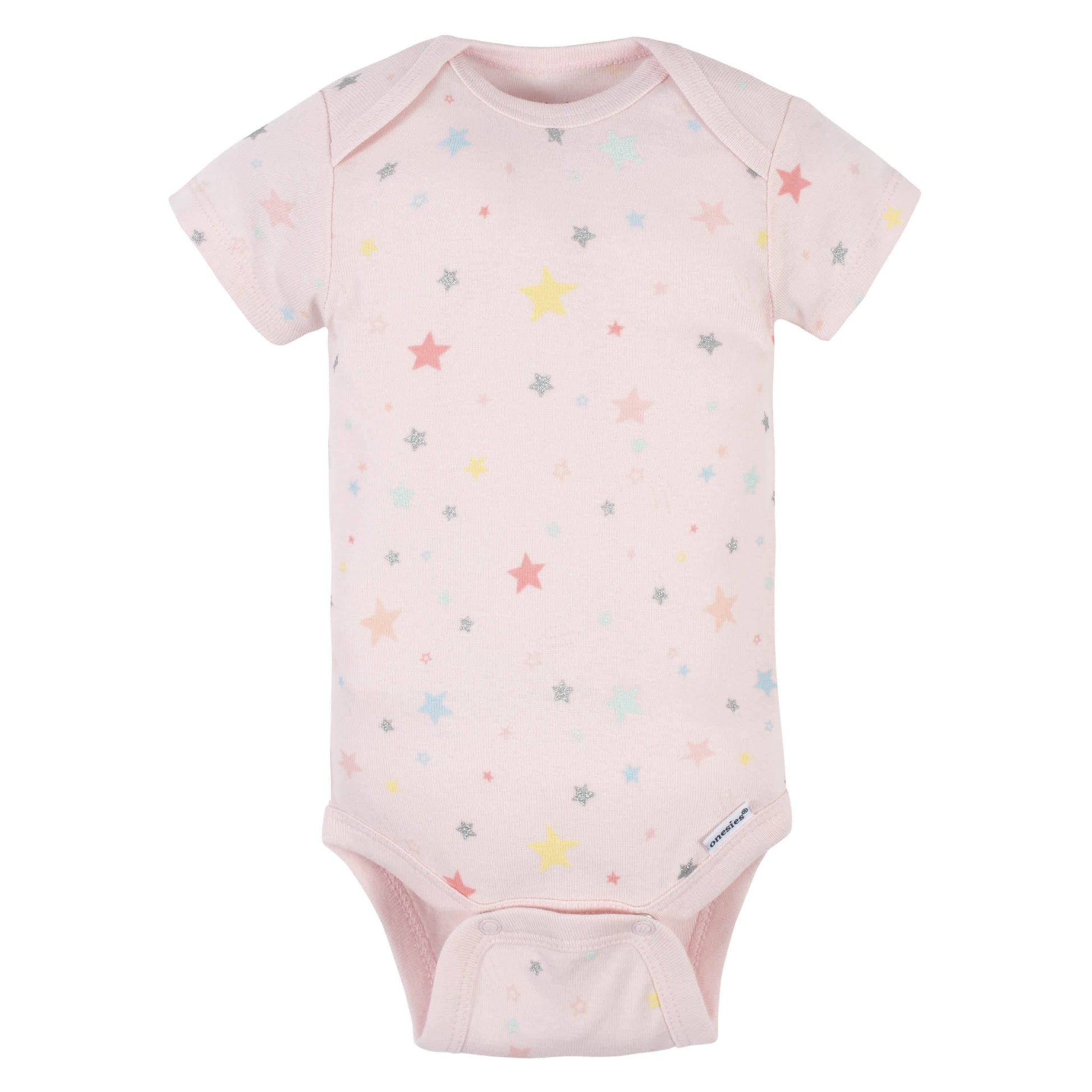 5-Pack Baby Girls Rainbow Short Sleeve Onesies® Bodysuits-Gerber Childrenswear