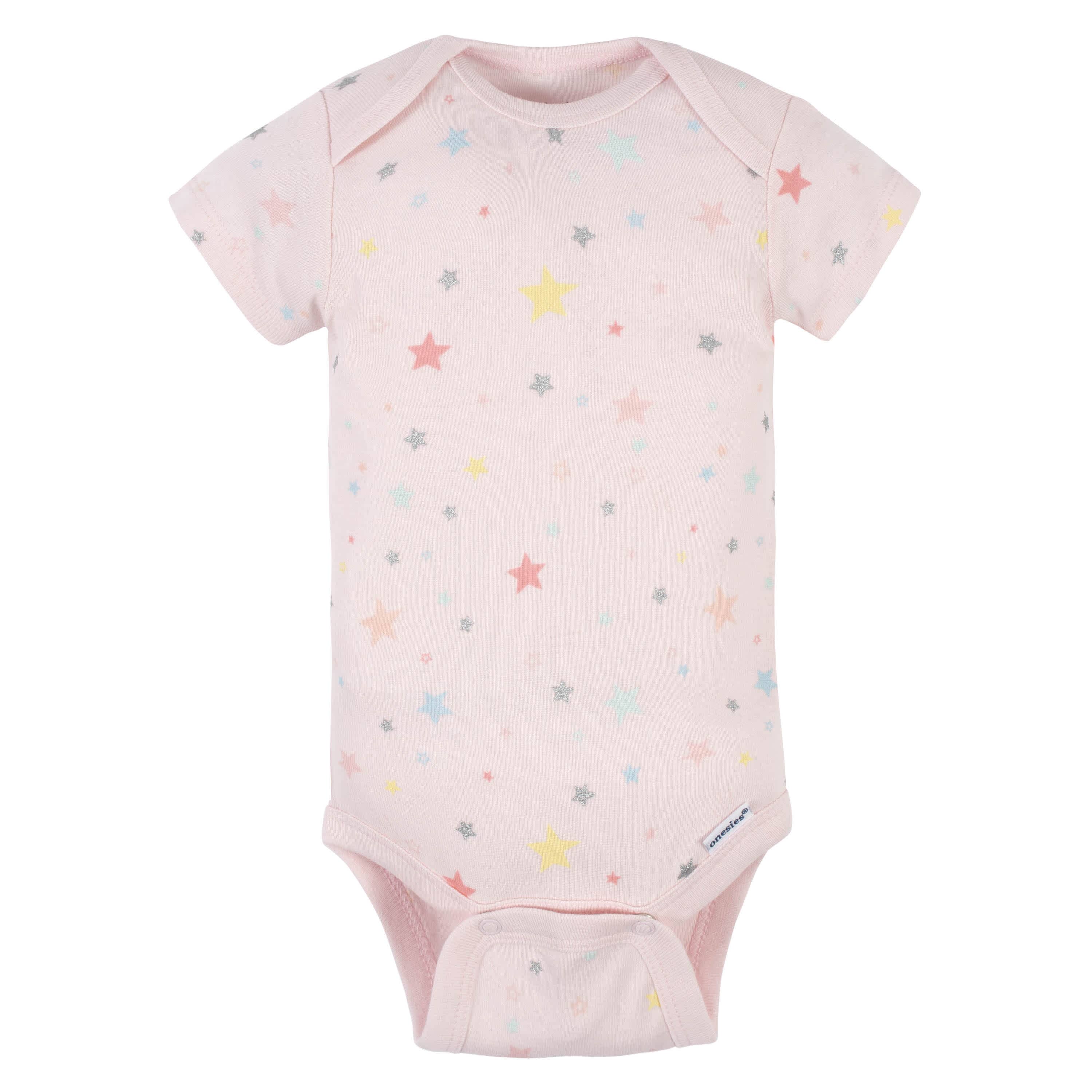 5-Pack Baby Girls Rainbow Short Sleeve Onesies® Bodysuits-Gerber Childrenswear