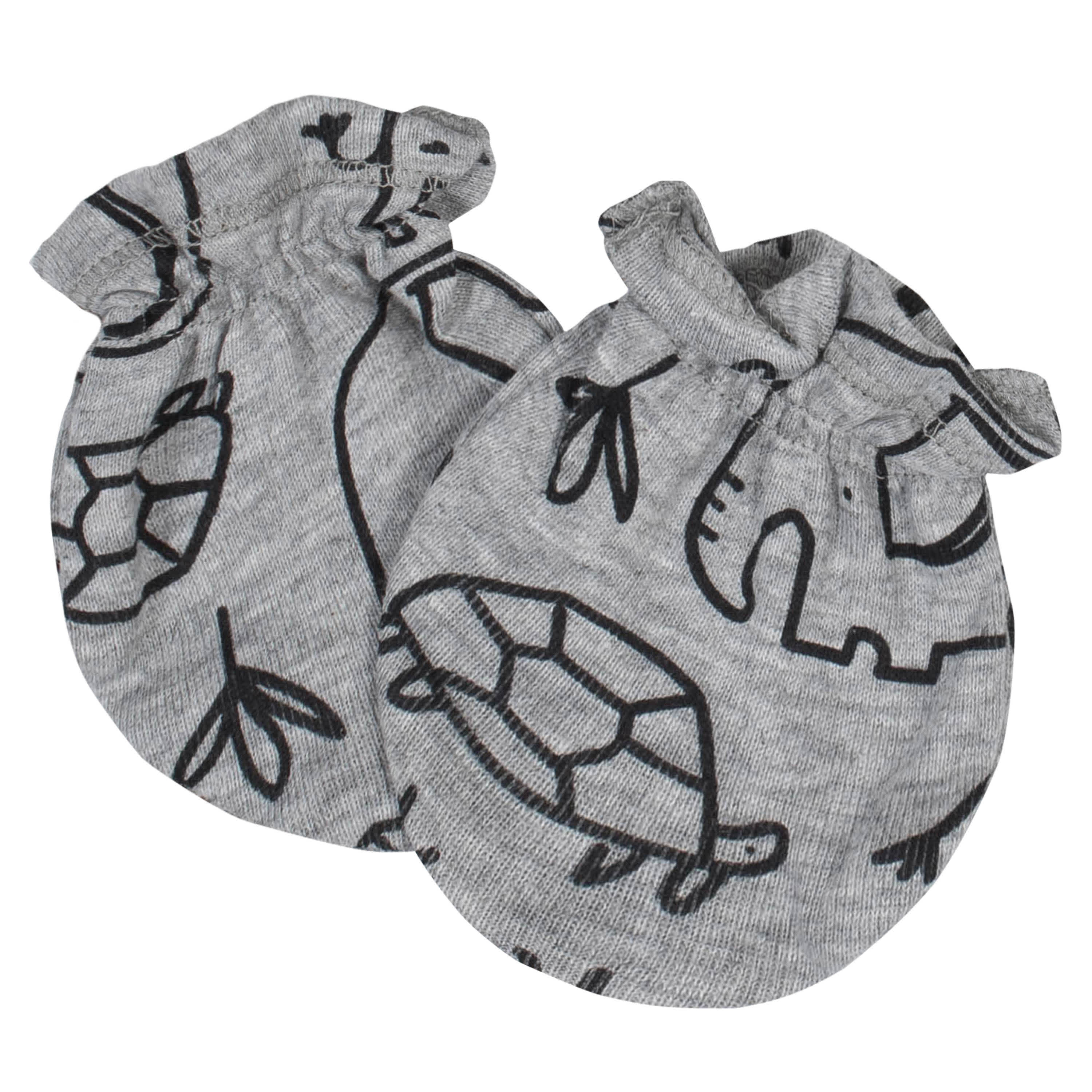 8-Piece Baby Boys Jungle Caps & Mittens Set-Gerber Childrenswear