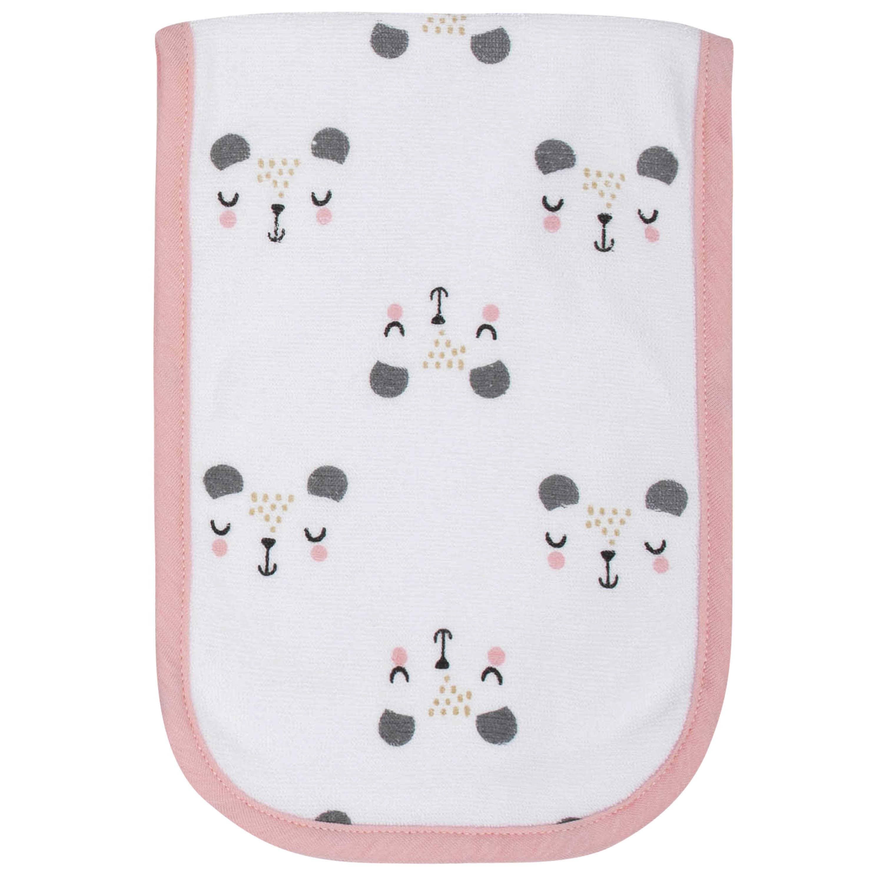 6-Piece Baby Girls Bear Terry Bibs & Burp Cloths Set-Gerber Childrenswear
