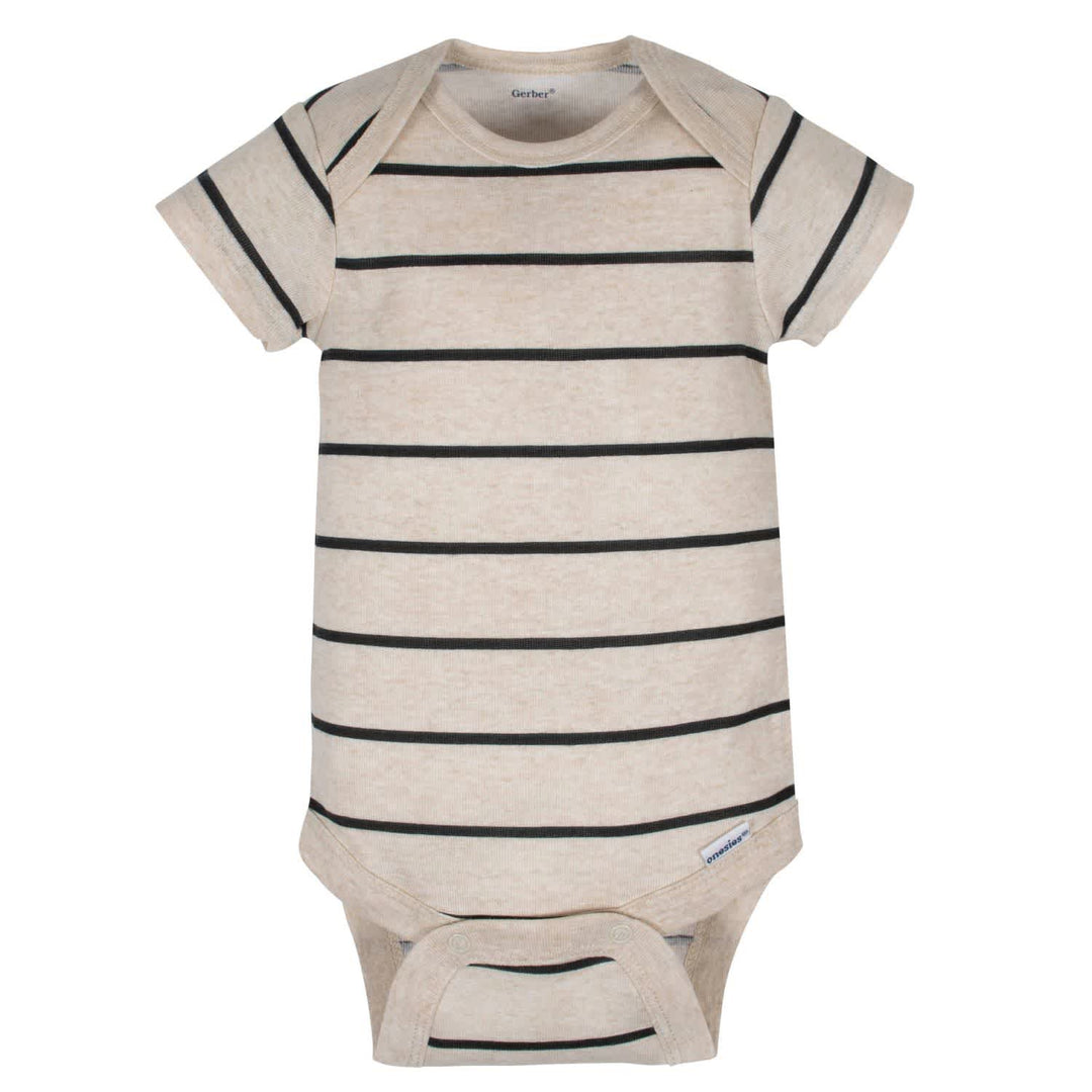 Organic 3-Pack Baby Boys Dino Short Sleeve Onesies® Bodysuits-Gerber Childrenswear
