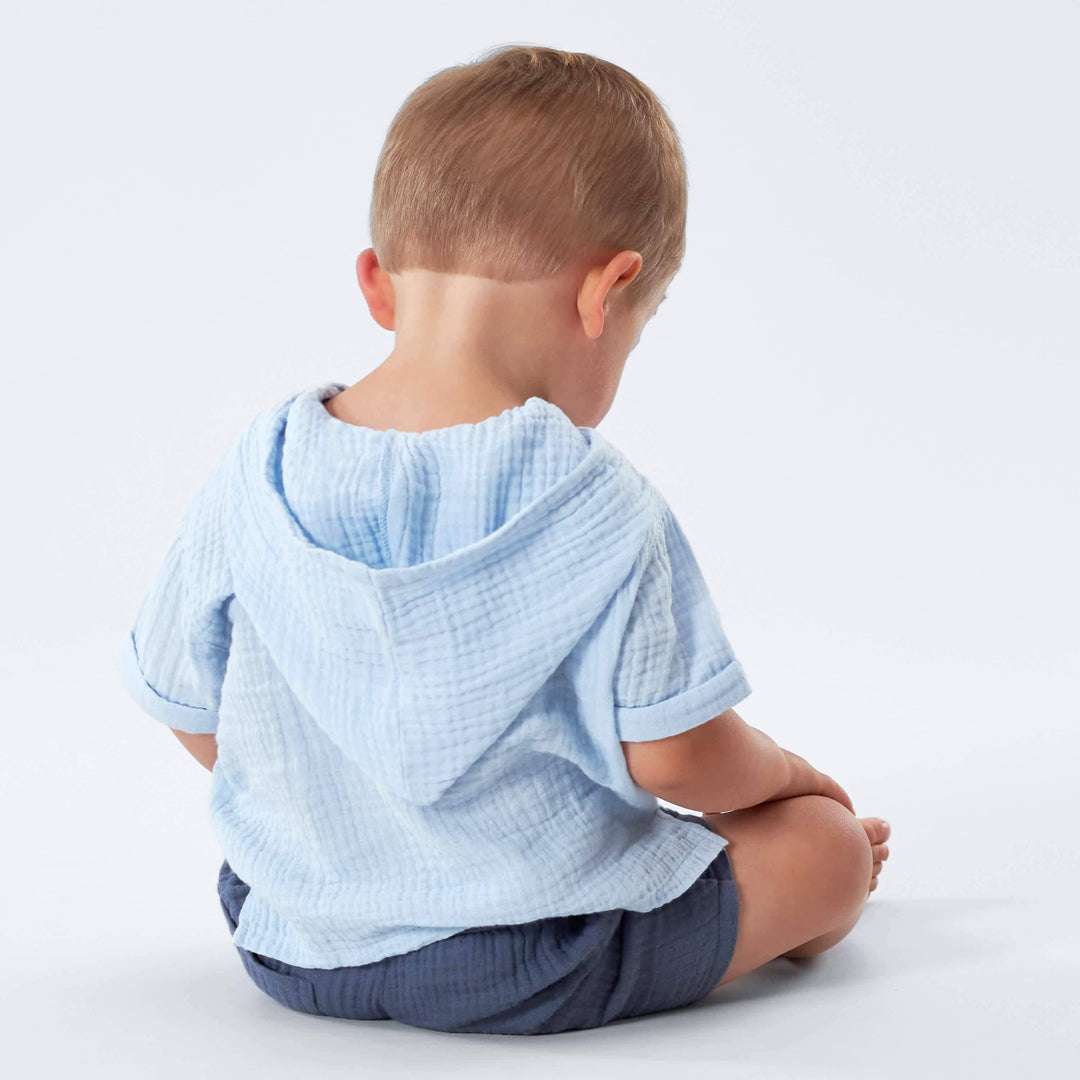 Infant & Toddler Neutral Slate Blue Gauze Shorts-Gerber Childrenswear