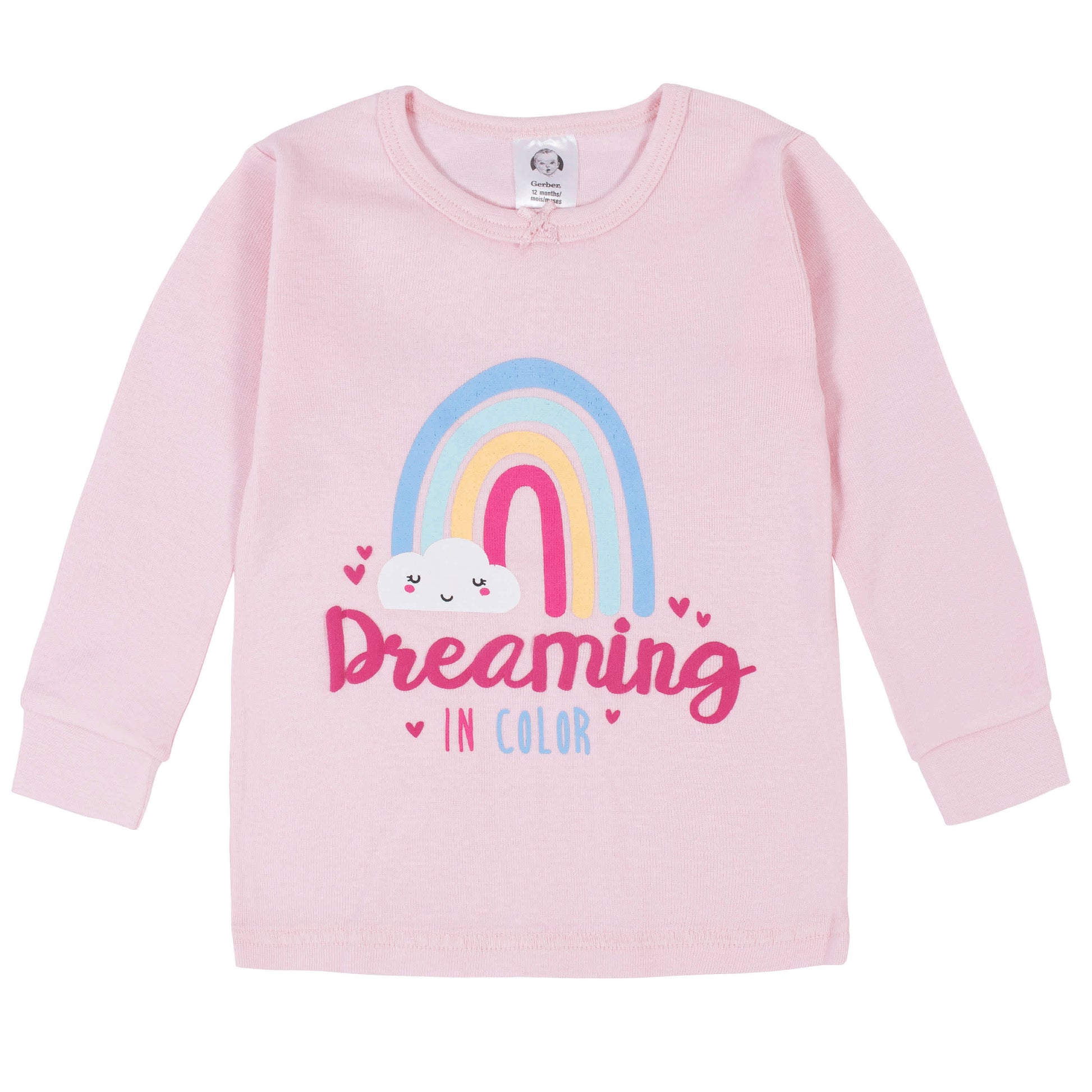 4-Piece Baby & Toddler Girls Rainbows Snug Fit Cotton Pajamas-Gerber Childrenswear
