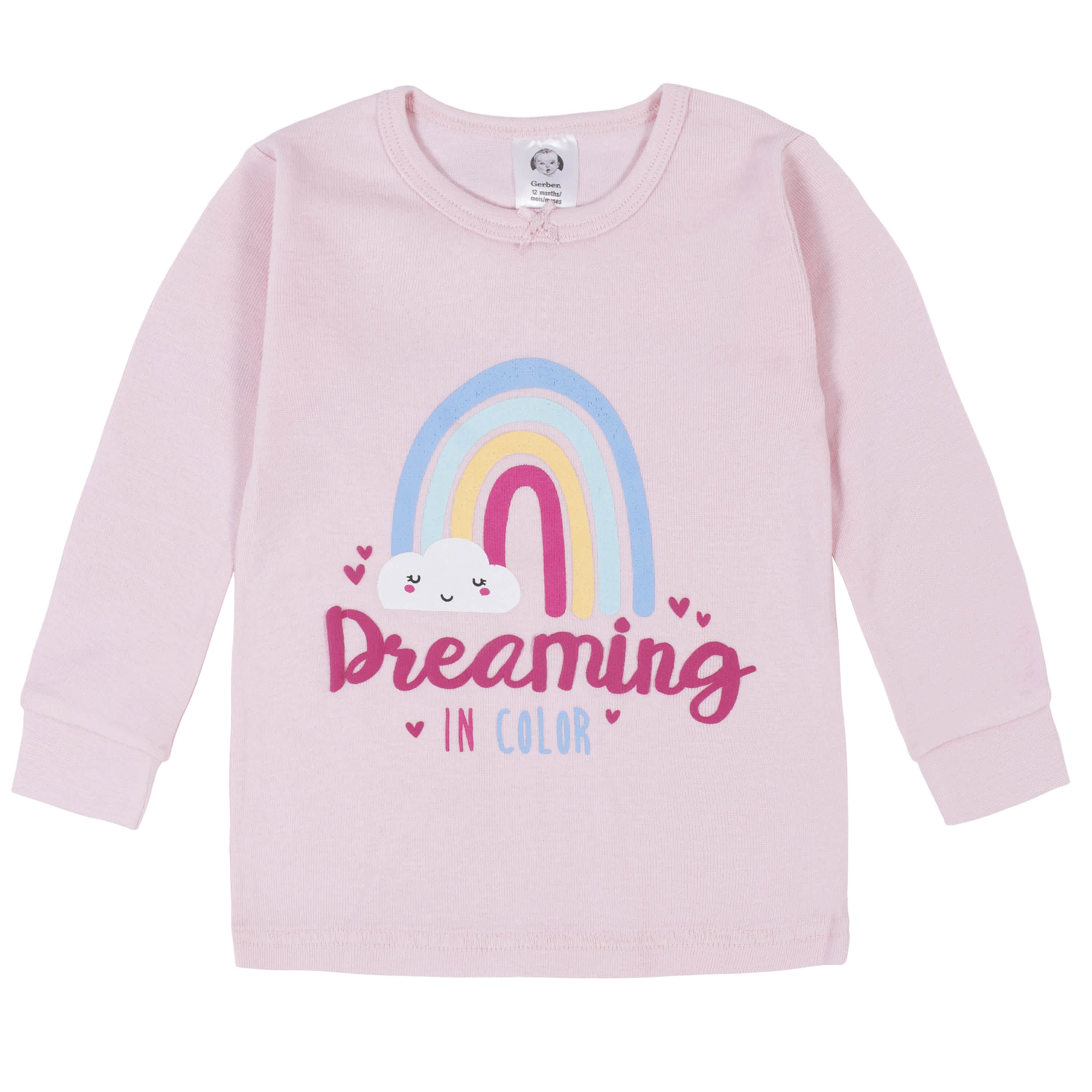 4-Piece Baby & Toddler Girls Rainbows Snug Fit Cotton Pajamas-Gerber Childrenswear
