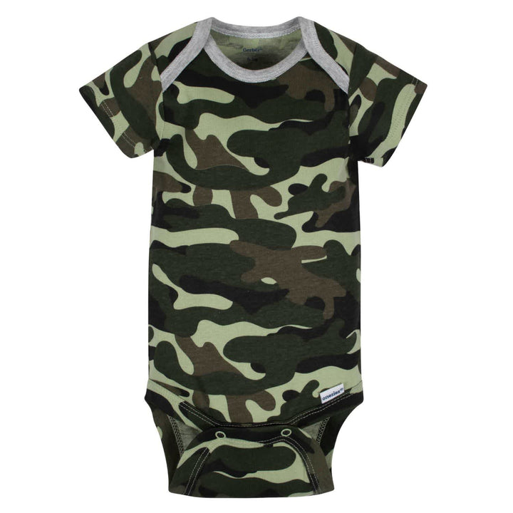 Organic 3-Pack Baby Boys Wild Short Sleeve Onesies® Bodysuits-Gerber Childrenswear