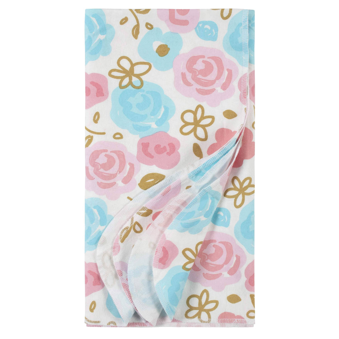4-Pack Girls Princess Flannel Receiving Blankets-Gerber Childrenswear