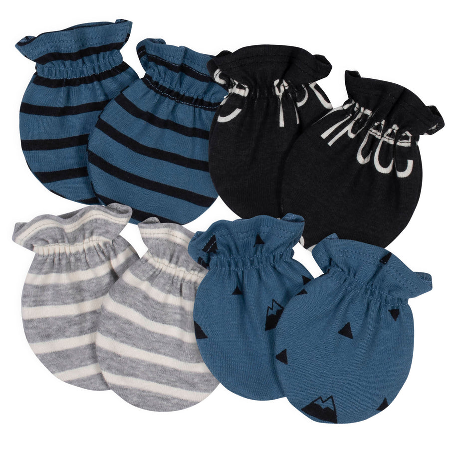 4-Pack Baby Boys Badger Organic Mittens-Gerber Childrenswear