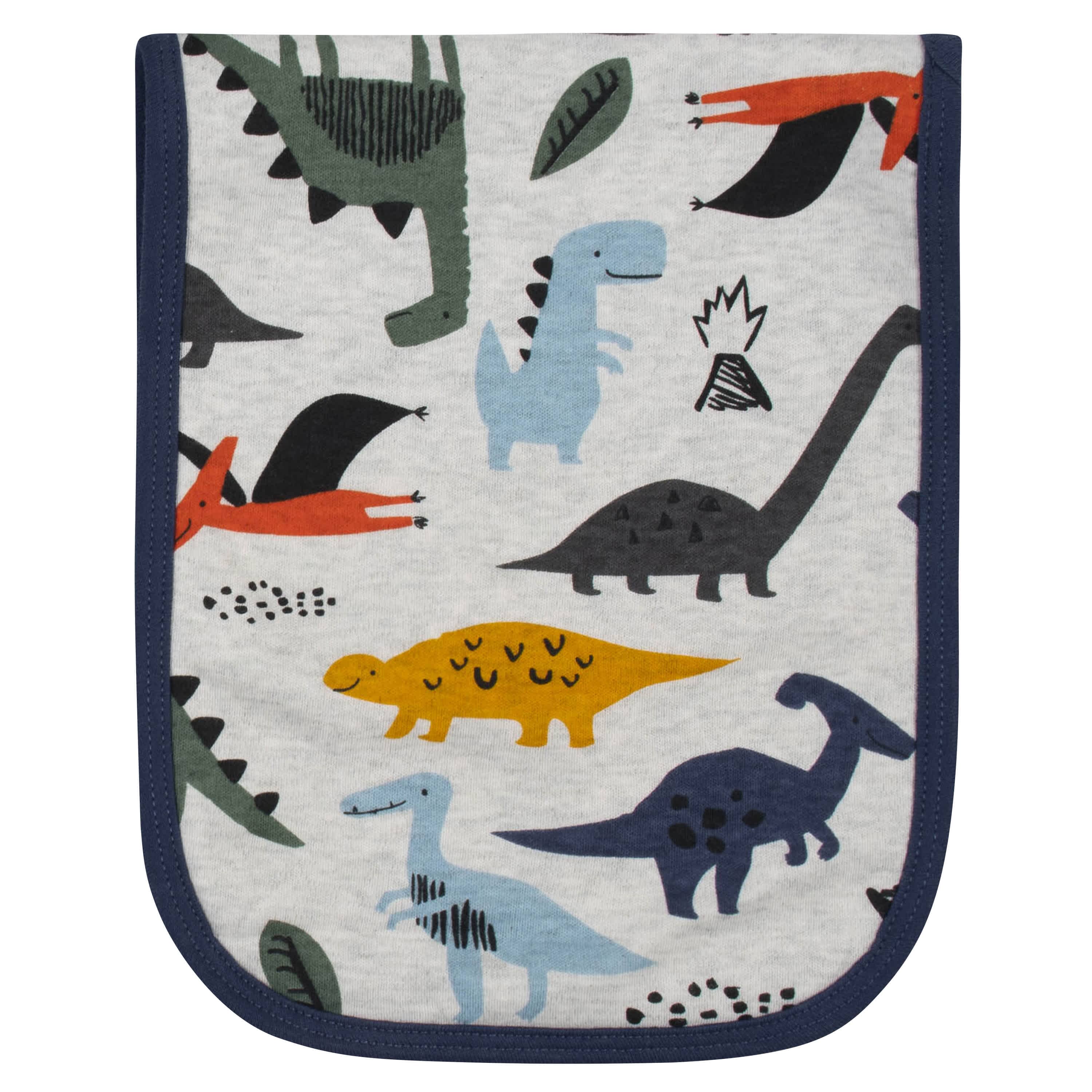 4-Pack Baby Boys Dino Terry Burp Cloths-Gerber Childrenswear