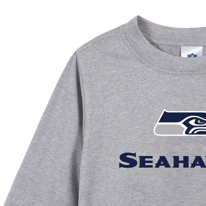 Seattle Seahawks Boys Long Sleeve Tee Shirt-Gerber Childrenswear