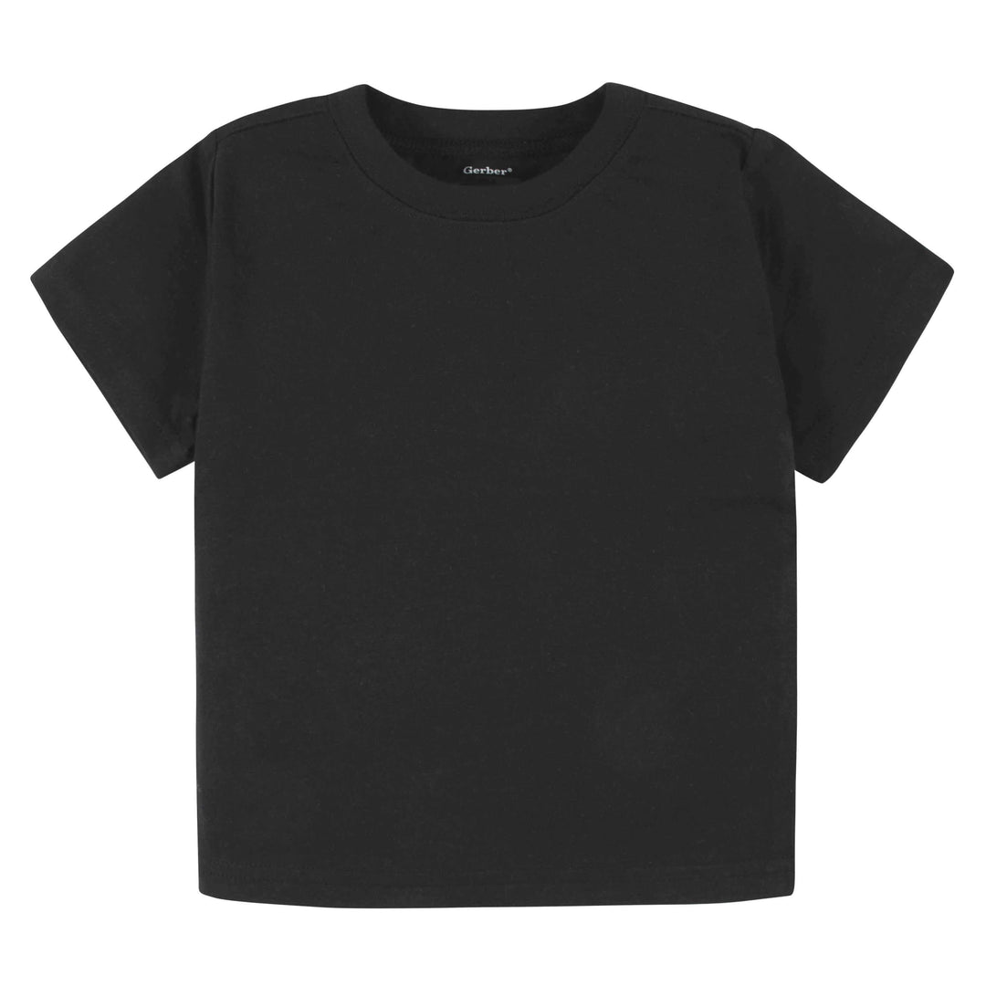 5-Pack Baby & Toddler Black Premium Short Sleeve Tees-Gerber Childrenswear
