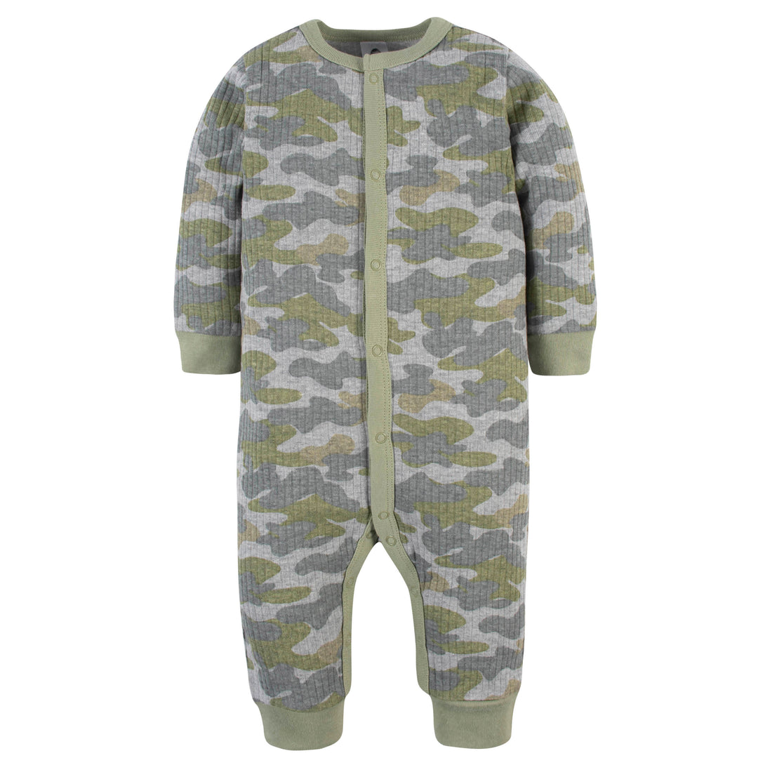 4-Piece Baby Boys Camo & Lion Coveralls & Cap Set-Gerber Childrenswear