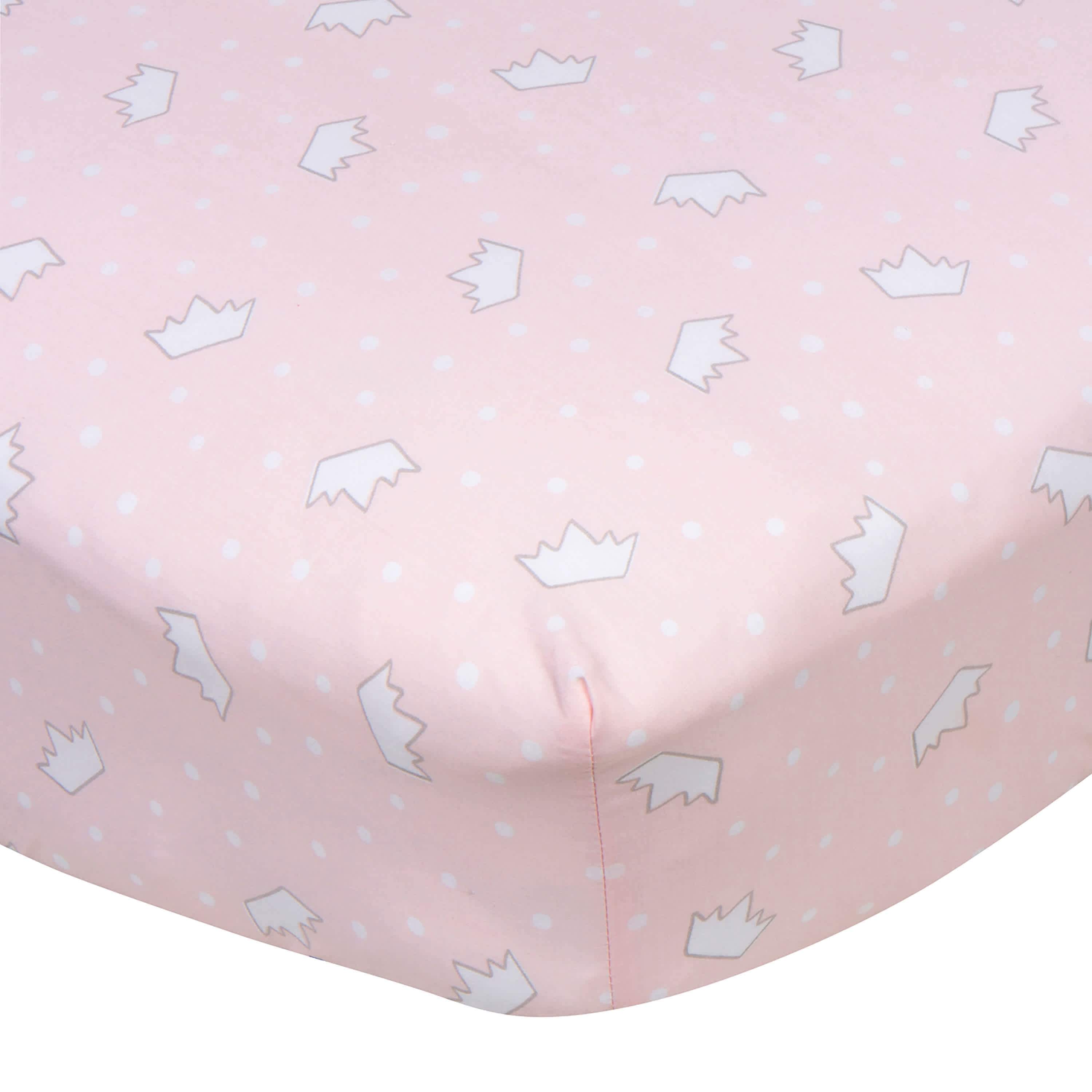 Girls Princess Crowns Fitted Crib Sheet-Gerber Childrenswear