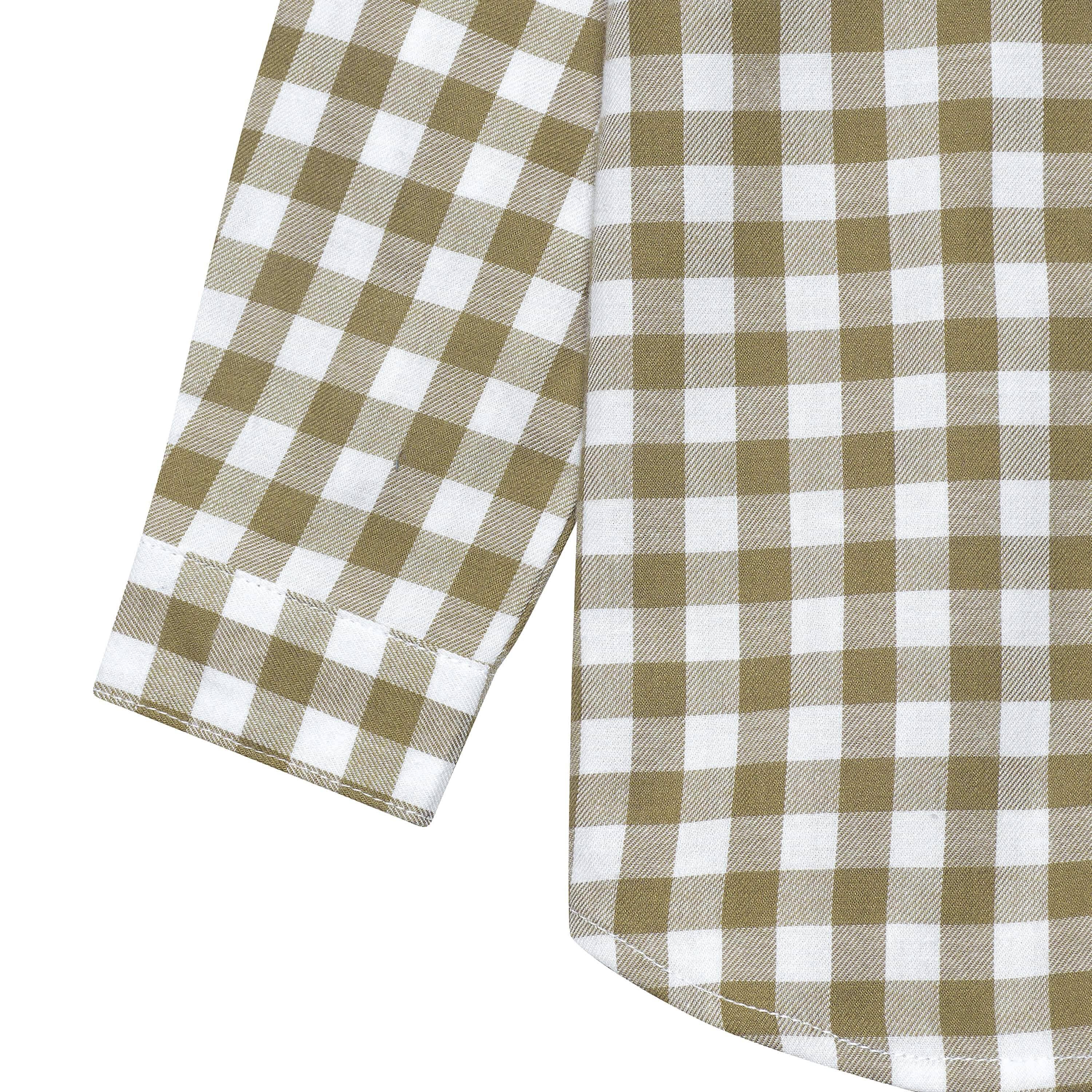 Infant & Toddler Boys Tan Plaid Woven Plaid Shirt-Gerber Childrenswear