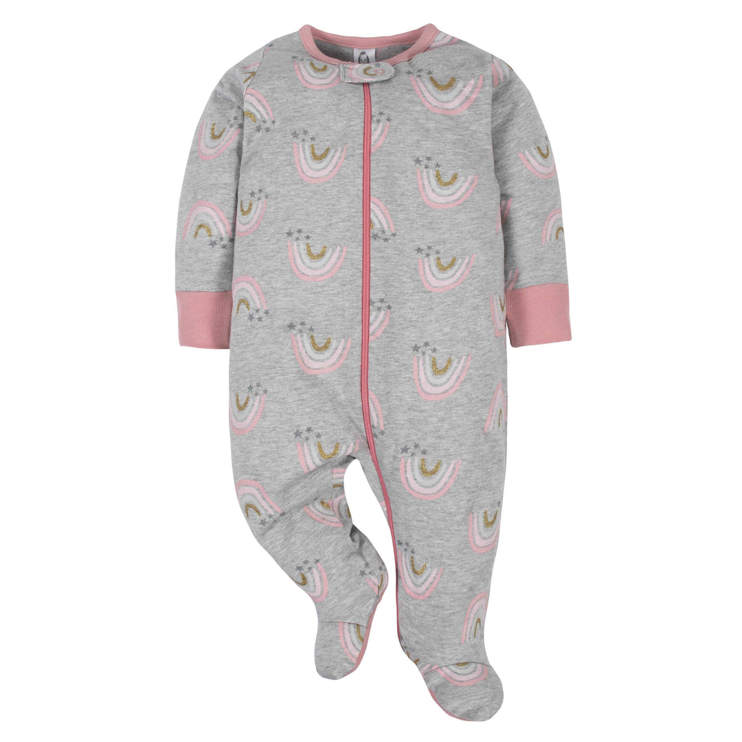 Gerber® 4-Pack Baby Girls Bear Sleep N' Plays-Gerber Childrenswear