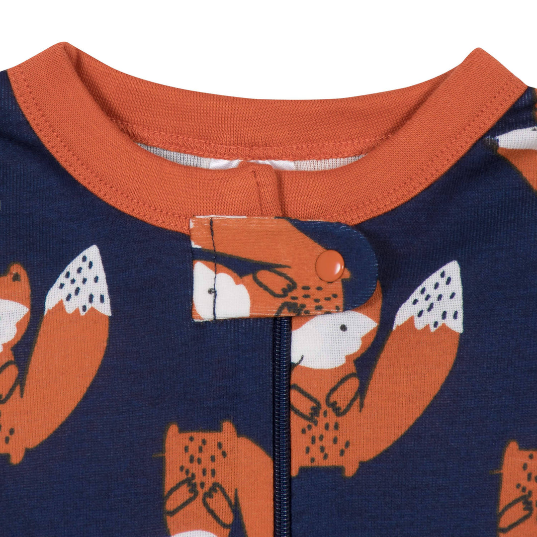 2-Pack Baby & Toddler Boys Fox Snug Fit Footed Cotton Pajamas-Gerber Childrenswear