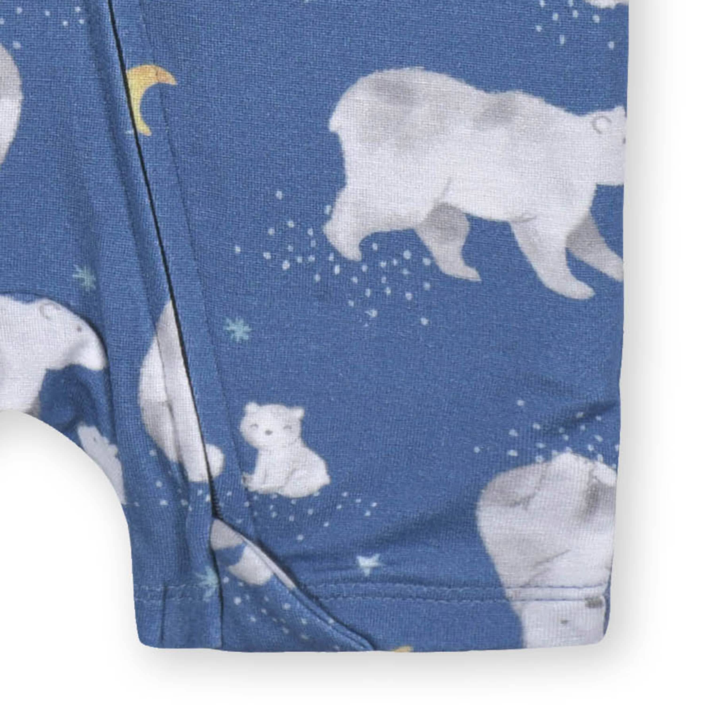 Baby Polar Bear Buttery-Soft Viscose Made from Eucalyptus Snug Fit Romper