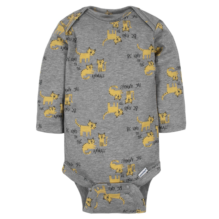 6-Pack Baby Boys Tiger Long Sleeve Onesies® Bodysuits-Gerber Childrenswear