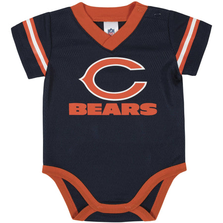 Baby Boys Chicago Bears Short Sleeve Mesh V-Neck Bodysuit