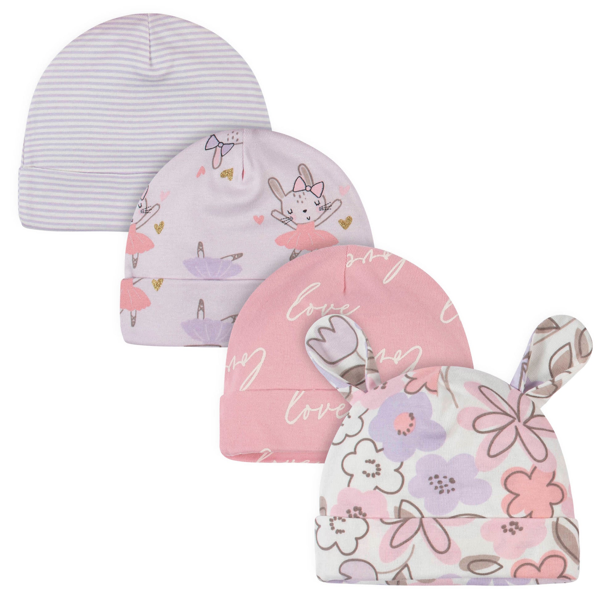21-Piece Baby Girls Bunny Ballerina Terry Bib, Burpcloth, Mittens, Cap and Bootie Sock Set-Gerber Childrenswear