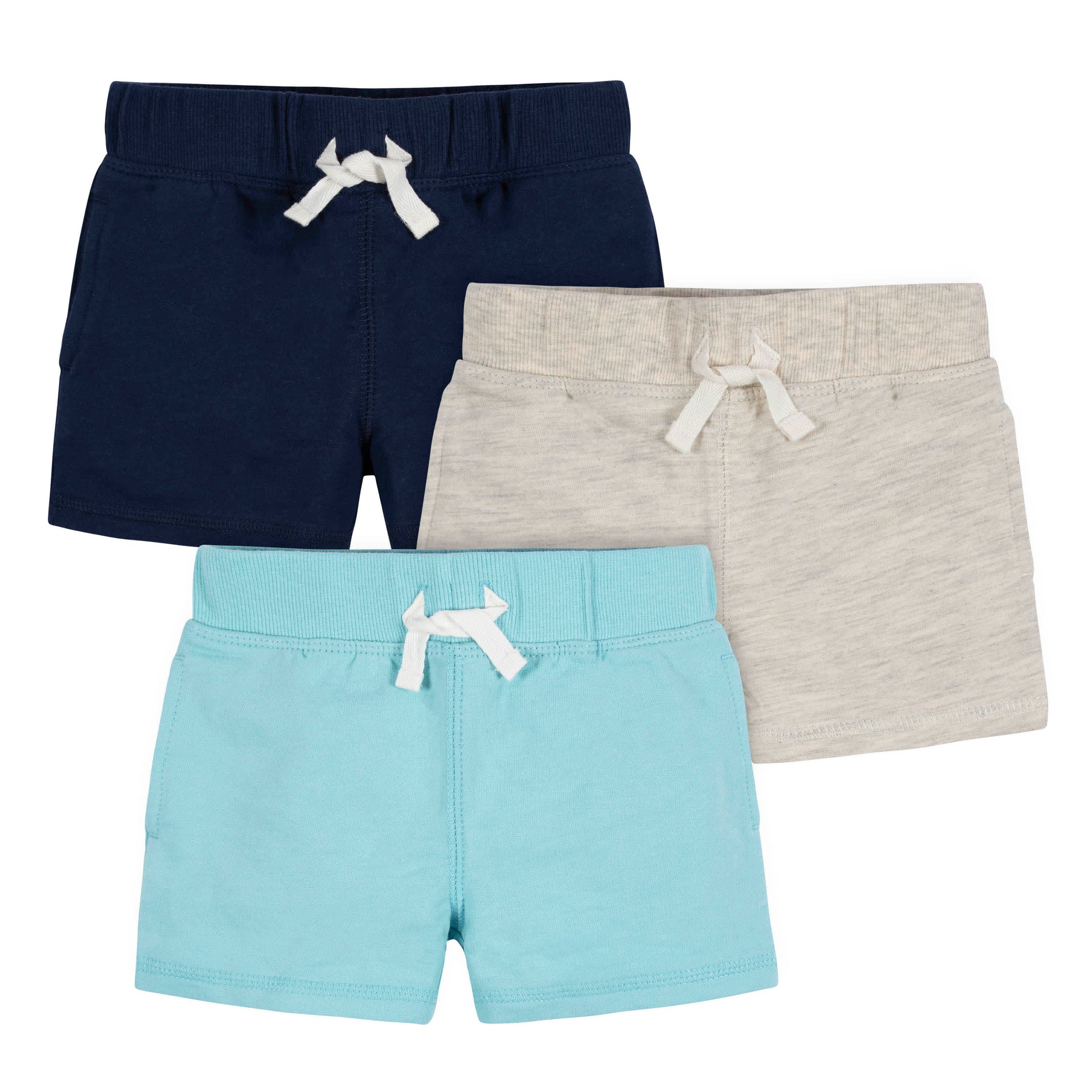 3-Pack Baby & Toddler Boys Royal Blues Pull-On Knit Shorts-Gerber Childrenswear