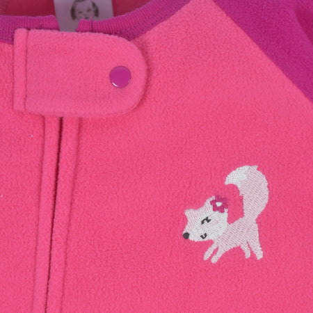 Infant Girls Fox Fleece Pajamas