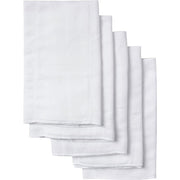5-Pack Baby Neutral White Organic Prefold Birdseye Diapers