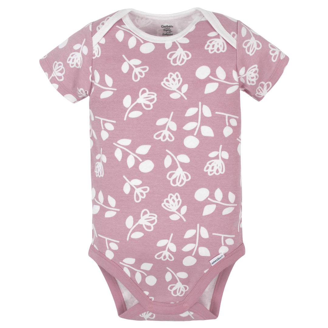 5-Pack Organic Baby Girls Fox Onesies® Bodysuits-Gerber Childrenswear